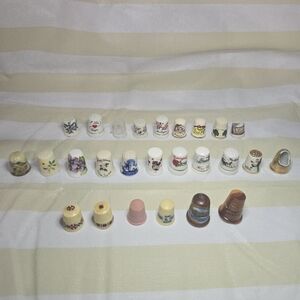 Lot Of 26 Vintage Thimbles